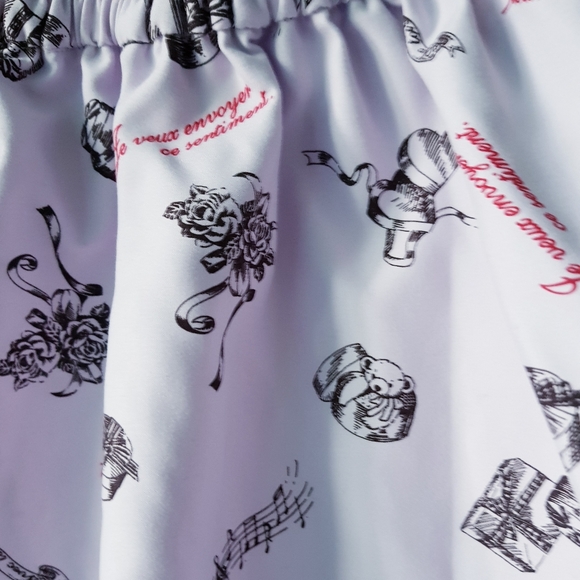 NWT Ank Rouge Japan Heart Frill Pastel Bear Present Gift Pattern Mini Skirt - Picture 5 of 6